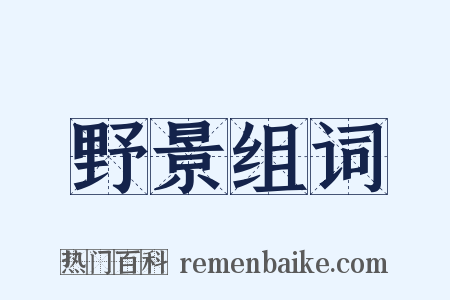 野景组词是什么意思的图片